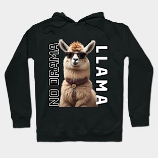 No Drama Llama Cool Alpaca Wear Sunglasses Hoodie